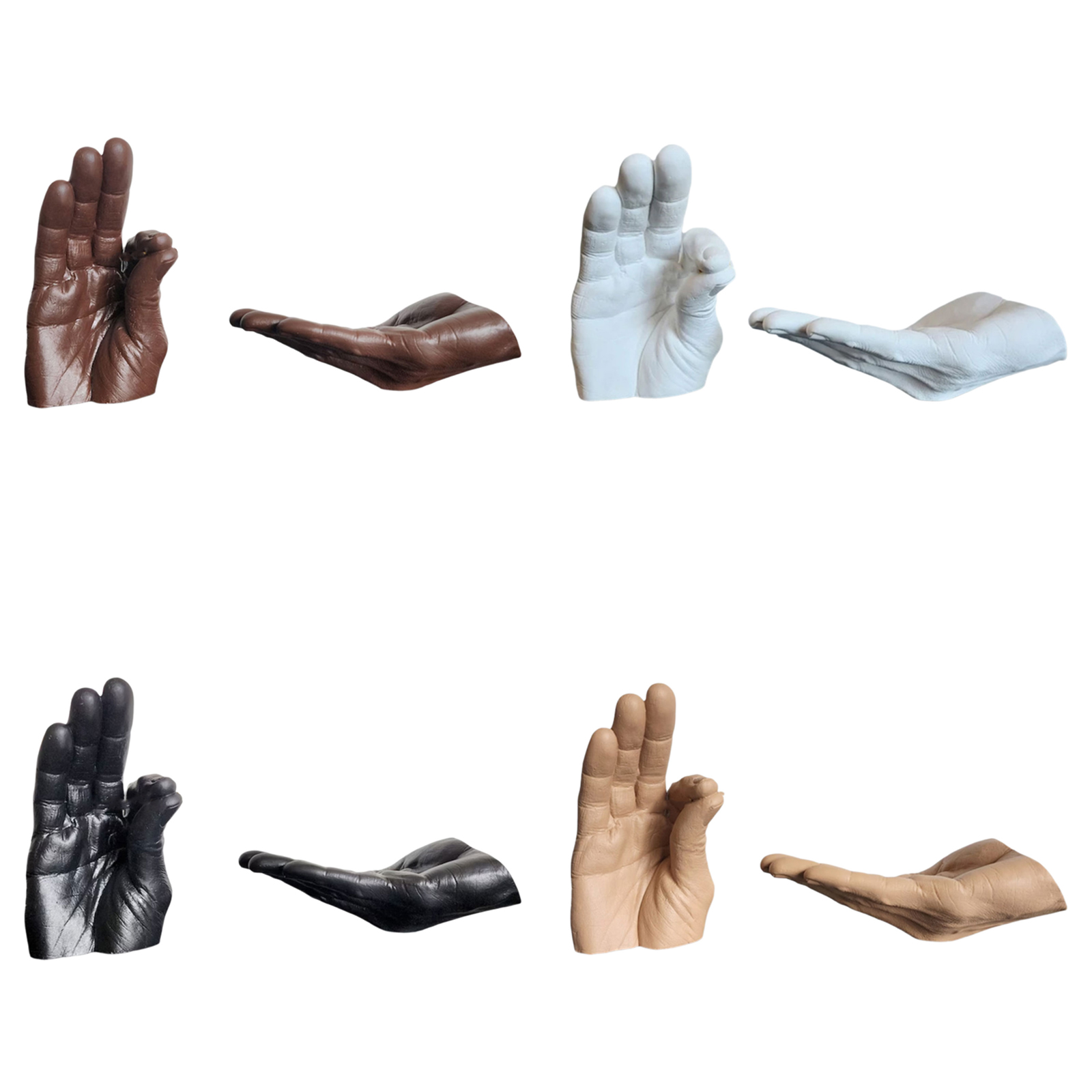 Decorative Hand Shape Incenses Burners with Ashes Catchers Handmade Resins Incenses Holder for Desktop Ornaments