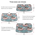 thumbnail image 5 of Dog Palm Leaf Flamingo Car Windshield Sun Shade Foldable Car Front Window Visor Heat and UV Protection 55x27.6, 5 of 8