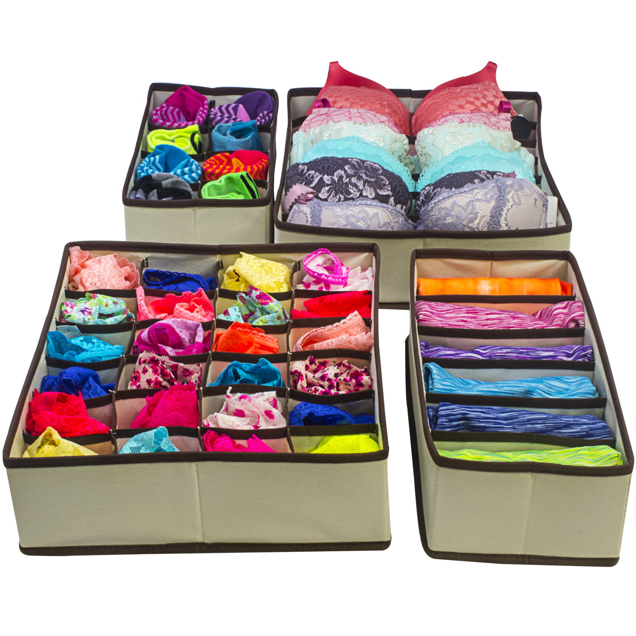Storage Bins iSPECLE Foldable Cloth Storage Cubes Drawer Organizer Closet Under