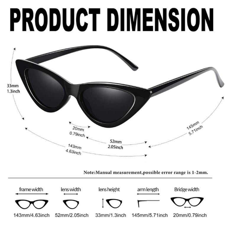 KANASTAL 2 Pack Cat Eye Sunglasses for Women Polarized  display picture 3