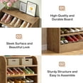 thumbnail image 4 of Finmind  6-shelf Shoe Rack,  47.24 Inch Tall Wooden 8-Tier Shoe Storage Cabinet for Living Room, Bedroom, Home, White, 4 of 8