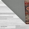 thumbnail image 5 of Washable Skid-Resistant Area Rug Geometric Red 5' x 7', 5 of 9