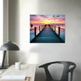 thumbnail image 4 of COMIO Lake Dock Wall Art Lake Sunset Picture Pier Pictures Wall Decor Sunset Scenery Wall Art Lake Painting Landscape Canvas Prints Lake Pier Poster Modern Artwork for Bedroom Office, 4 of 5