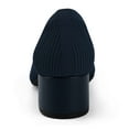 thumbnail image 4 of JENN ARDOR Low Chunky Heels Dress Shoes for Women Comfortable Knit Block Heeled Pumps Square Closed Toe Dressy Casual Wedding Party Prom Office Work Slip on Shoes, 4 of 6