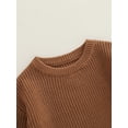 thumbnail image 4 of Baby Sweater Boy Girl Winter Clothes Knit Oversize Romper Warm Crewneck Long Sleeve Top Onesie for Infant, 4 of 7