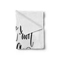 thumbnail image 2 of I'm Mermaid Soft Flannel Fleece Throw Blanket, Saying in Relation to Mythical Beings Awe Girl Aspirations Lettering, Cozy Plush for Indoor and Outdoor Use, 60" x 80", Black White, by Ambesonne, 2 of 5