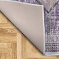 thumbnail image 3 of Tribal Area Rug with Non-Slip Backing, Abstract Geometric Motif of Striped Zigzag Shapes and Squares Ethnic, Quality Carpet for Bedroom and Dorm Room, 2.6' x 5', Purple Lilac Sand Brown, by Ambesonne, 3 of 3