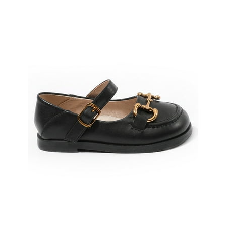 

SIMANLAN Girl s Princess Shoes Comfort Flats Magic Tape Mary Jane Party Slip Resistant Loafers Wedding Soft Sole Flat Shoe Black 10C