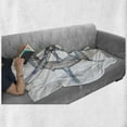 thumbnail image 6 of Nautical Soft Flannel Fleece Blanket, Illustration of a Wooden Ship Wheel over White Backdrop Sail Exploring Ocean Theme, Cozy Plush for Indoor and Outdoor Use, 60" x 80", Blue White, by Ambesonne, 6 of 6