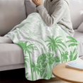 thumbnail image 3 of Palm Trees Blanket Soft Cozy Warm Throw Blanket for Couch, Plush Fuzzy Flannel Fleece Blankets for Sofa, Green Tropical Plants Summer Forest Scenery Bed Blankets Lightweight Gifts for Women, 50"x60", 3 of 9