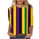 thumbnail image 3 of TaTaai Carnival Women's Casual Print Round Neck 3/4 Sleeve T-Shirt Loose Top Gift, 3 of 5