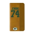 thumbnail image 2 of Keyscaper Elgton Jenkins Brown Green Bay Packers Folio iPhone Case, 2 of 7