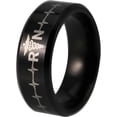 thumbnail image 3 of Registered Nurse Heart Rate Tungsten Carbide Ring, 3 of 6
