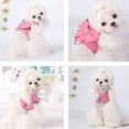 thumbnail image 4 of Cute Bow Chihuahua Yorkie for Puppies Chest Strap Cat Girls with Leash Dog  Leads Dog Harness Dog Collars Pet Supplies BLUE M, 4 of 8