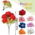 thumbnail image 3 of Peonies Artificial Flowers, Lifelike Fake Peonies with Stems for Home Table Centerpieces, Wedding, Party & DIY Bridal Floral Arrangements, Orange, 3 of 4