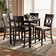 thumbnail image 2 of Baxton Studio Verina Sand Upholstered Espresso Wood 5-piece Pub Set, 2 of 8
