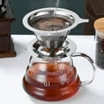 thumbnail image 4 of Visland Coffee Filter Stainless Steel Pour Over Coffee Dripper Reusable Paperless Coffee Cone Filter for Home, 4 of 7