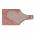 thumbnail image 1 of Coral Cutting Board, Big Pink Heart Shape on Damask Pattern Faded Old Traditional Vintage, Decorative Tempered Glass Cutting and Serving Board, Wine Bottle Shape, Coral Pale Pink, by Ambesonne, 1 of 1
