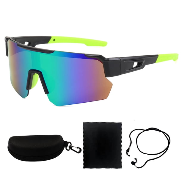 Gafas para Bicicleta Gafas Versátiles A Prueba Viento (película Verde Con Marco Negro)