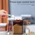 thumbnail image 4 of Food Sealed Storage Box Plastic Grain Jar with Lid Powder Airtight Container Snacks Milk Powder Airtight Container, 2300ml, Brown, 4 of 8