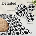 thumbnail image 3 of Bohemia Pillow Covers 24"x36", Retro Abstract Geometric Pattern Boho Black Soft Brushed Microfiber Breathable Throw Pillow Covers, Decorative Pillowcase with Zipper for Couch Sofa Bedroom Living Room, 3 of 9
