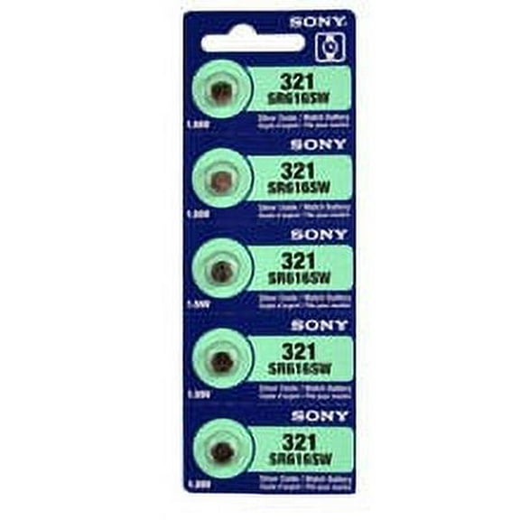 Sony 321 / SR616SW Silver Oxide Button Battery 1.55V - 50 Pack   FREE SHIPPING!