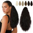 thumbnail image 1 of Felendy Extensión de cola de caballo Garra 18 "" Extensiones de cabello rizado ondulado y esponjoso Clip de cola de caballo en cola de caballo larga Peluca sintética para mujeres Marrón oscuro, 1 of 1