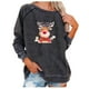 thumbnail image 2 of Pntutb moda mujer imprimir manga larga cómoda transpirable cuello redondo sudadera Pntutb Pntutb-8283, 2 of 6