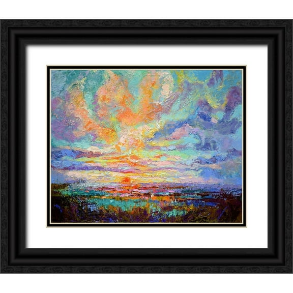 Fagan, Dorothy 14x12 Black Ornate Wood Framed with Double Matting Museum Art Print Titled - Blessed Eve I