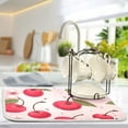 thumbnail image 5 of Cherry Flowers Fruit Dish Drying Mat Microfiber Kitchen Pad Large Counter Absorbent Dish Mats Drainer Rack 18"x24", 5 of 7