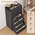 thumbnail image 5 of Homfa 6 Drawer Dresser, Tall Chest of Drawer Dresser for Bedroom Living Room with Metal Handles, Black, 5 of 8