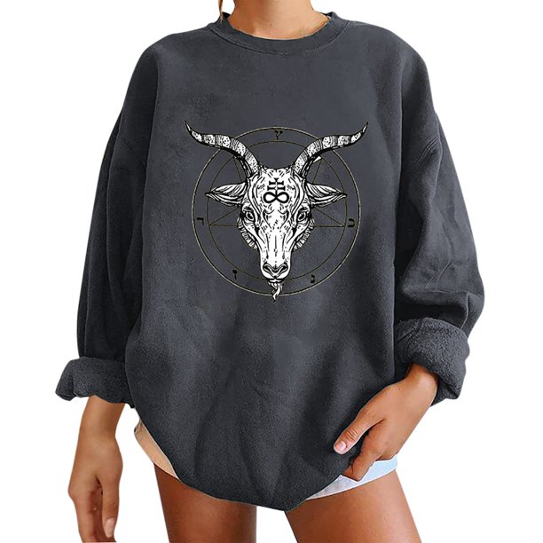 Moda mujer casual manga larga impresa damas sudaderas tops blusa Fridja fksj1637