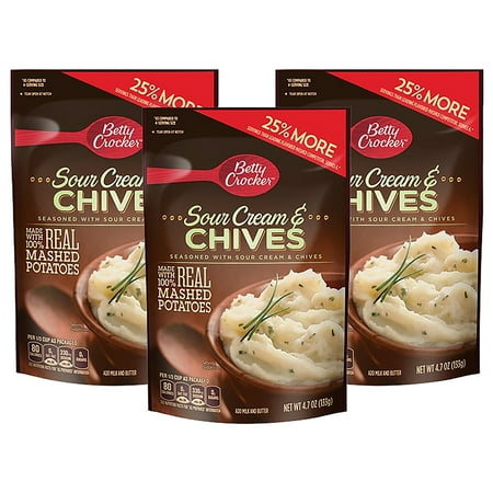 Cream Potato - (3 Pack) Betty Crocker Sour Cream and Chives Potatoes, 4.7 oz