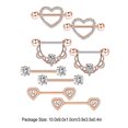 thumbnail image 2 of Minnieouse 8 piezas de anillos para pezones, accesorio de moda de acero inoxidable, hermosa joyería Sexy para Piercing, decoración de pecho para niña, Type2 NO2 Minnieouse AP009717-01, 2 of 6