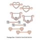 thumbnail image 2 of Guardurnaity 8 piezas de anillos para pezones, accesorio de moda de acero inoxidable, hermosa joyería Sexy para Piercing, decoración de pecho para niña, Type2 NO2, 2 of 6