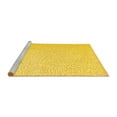 thumbnail image 2 of Ahgly Company Machine Washable Indoor Round Abstract Yellow Contemporary Area Rugs, 5' Round, 2 of 4