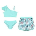 thumbnail image 4 of TTAO 3Pcs Girls Tank Tops with Shorts Swim Bottoms Tropical Print Tankini Bathing Suit UPF 50+ Swimsuit Light Green 14, 4 of 6