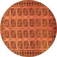 thumbnail image 1 of Ahgly Company Indoor Round Southwestern Orange Country Area Rugs, 4' Round, 1 of 1