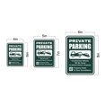 thumbnail image 6 of Portrait Round Plus Private Parking Unauthorized Vehicles Will be Towed at Vehicle Owner's expense Property Under 24 hour Surveillance Wall or Door Sign | Indoor or Outdoor Parking Signage - Medium, 6 of 8