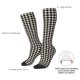 thumbnail image 4 of Fotbe Black and white houndstooth Calcetas Divertidas Estampadas para Hombre y Mujer, Calcetas de Algodón hasta la Rodilla para Caminar, Correr, Enfermería y Embarazo, 4 of 6