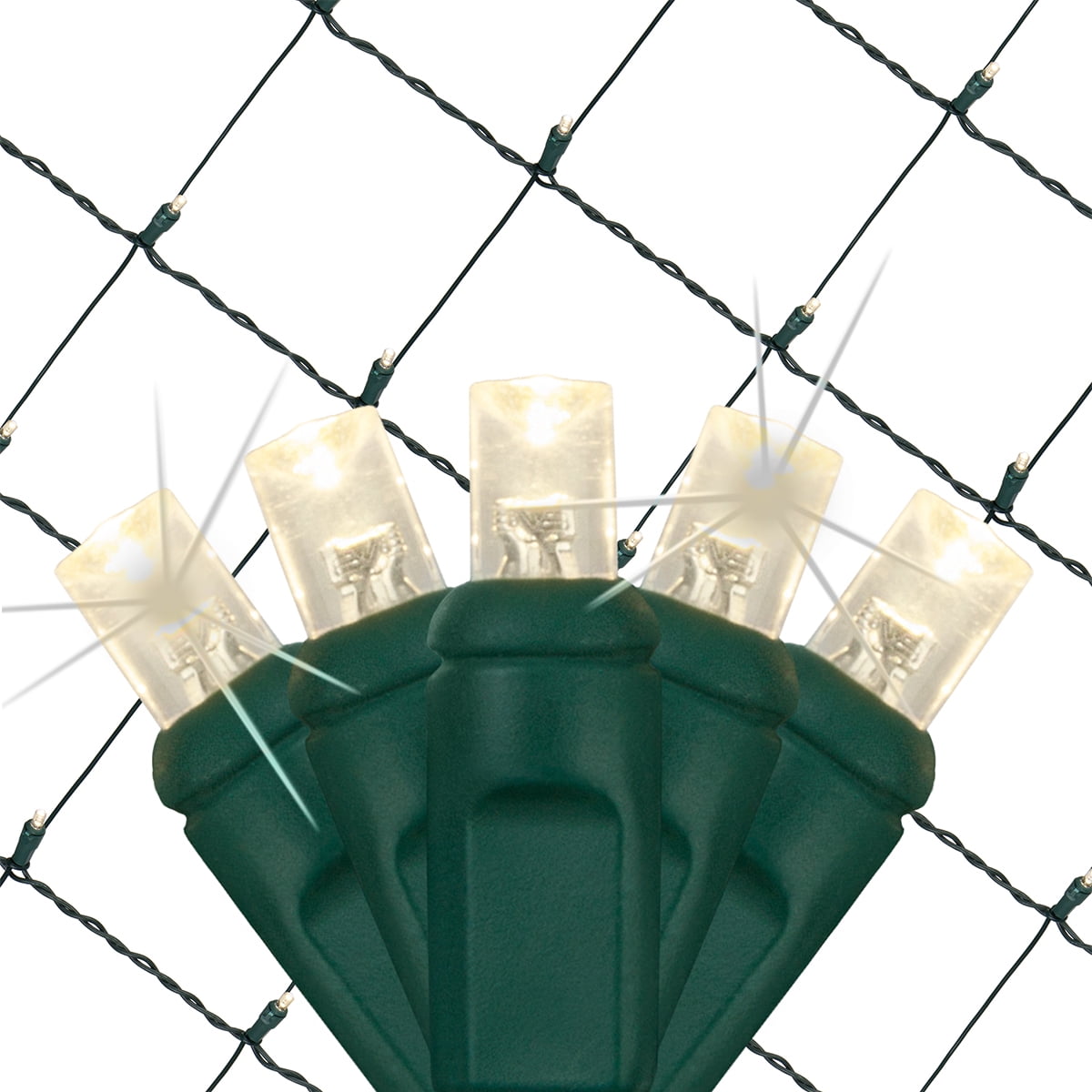 SoftTwinkle 4' x 6' Warm White LED Christmas Net Lights Net Style Mini