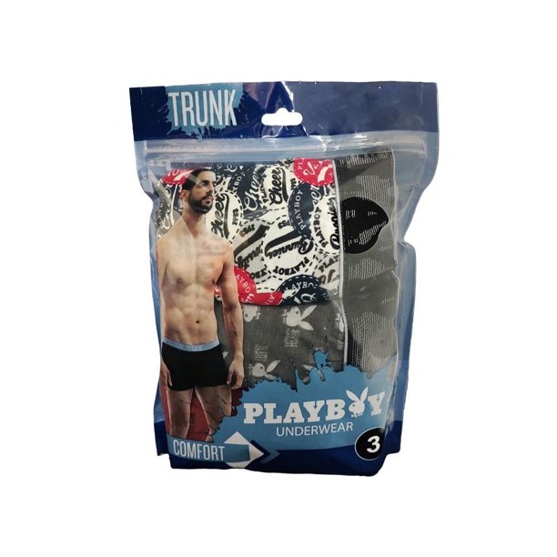 Bóxer Playboy para Hombre, Multicolor 3 Piezas Talla G