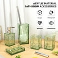 thumbnail image 3 of Dznils 5-Piece Bathroom Accessories Sets, Acrylic Bathroom Decor Set, Green, 3 of 11