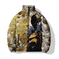 thumbnail image 1 of Abrigos de invierno para hombre cómodos y cálidos con estampado de guerrero elegante Novedades en abrigos y chaquetas Abrigo de invierno informal y versátil para hombre, 1 of 5