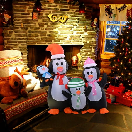 costway 5ft airblown inflatable christmas penguin family decor lighted lawn yard outdoor - Lighted Penguin Outdoor Christmas Decoration costway 5ft airblown inflatable christmas penguin family decor lighted lawn yard outdoor - Lighted Penguin Outdoor Christmas Decoration