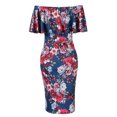thumbnail image 4 of Shldybc Women's Maternity Sleeveless Print Dress Off Shoulder Casual Maxi Dress, Maternity Clothes, Summer Dress, 4 of 6