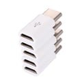thumbnail image 4 of Moyic 10 piezas Universal tipo C a Micro USB adaptador compatible con sincronización de datos convertidor de carga USB-C conector Teléfono y Comunicación blanco 10 piezas, 4 of 5