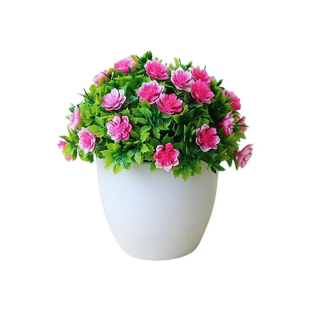 artificiales falsas decorativas con jardín de para el hogar decoración interior rosado Colco florero flores de imitación en maceta