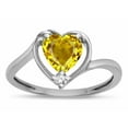 thumbnail image 2 of Star K � Genuine Citrine Heart Bypass Love Knot Promise Ring, 2 of 9