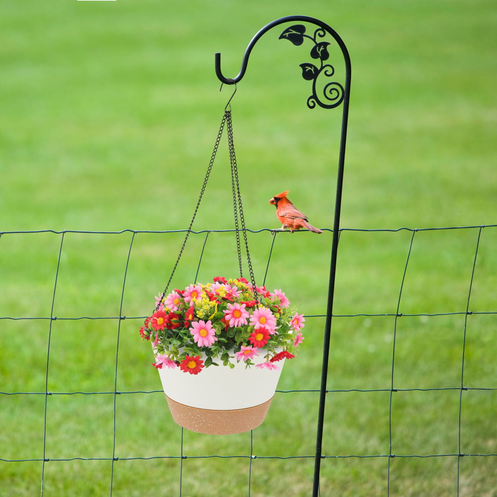 Balcony Vine Flowerpot Outdoor Hanging Basket Plant Pots Wall Planter Indoor Flowerpots for Plants White
